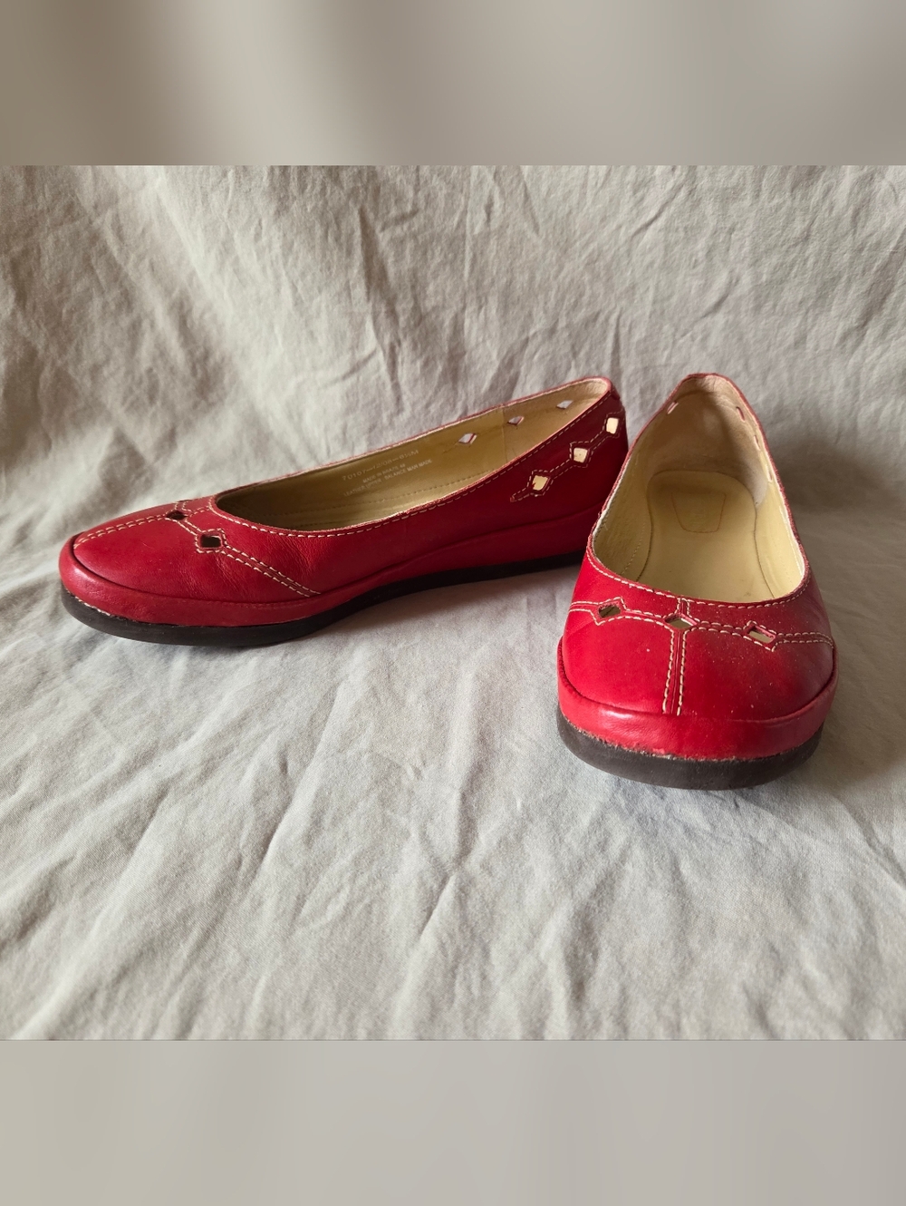 Clarks Originals Red Leather 'Adore Tell' Loafers